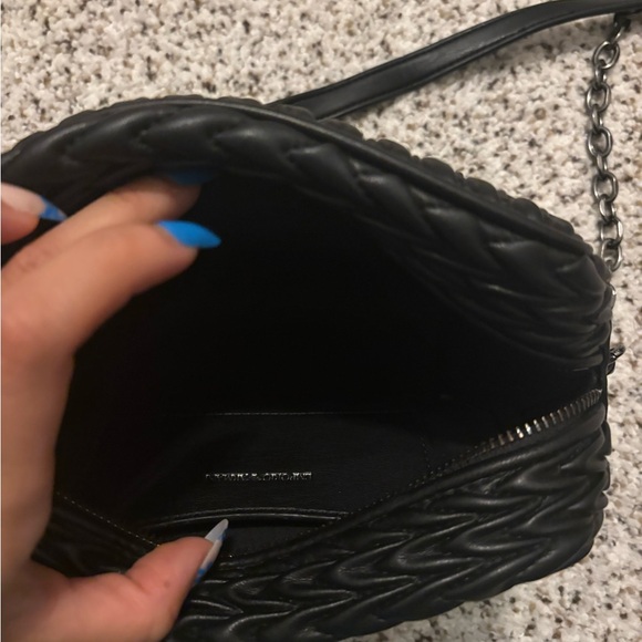 Emporio Armani Black Quilted Crossbody Bag with Silver Hardware - Picture 7 of 9